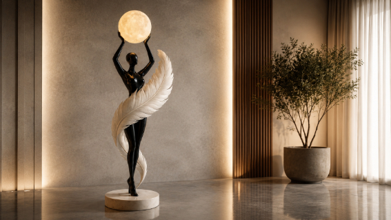 Modern Sculptural Floor Lamp Ideas: Luxury Artistic Statement Decor