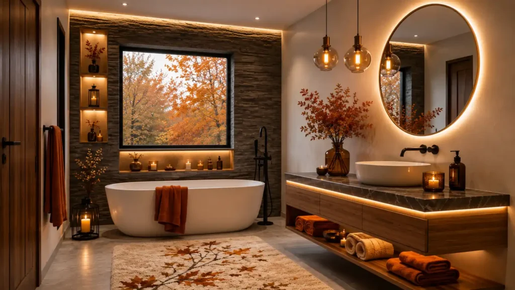 Fall Bathroom Decor